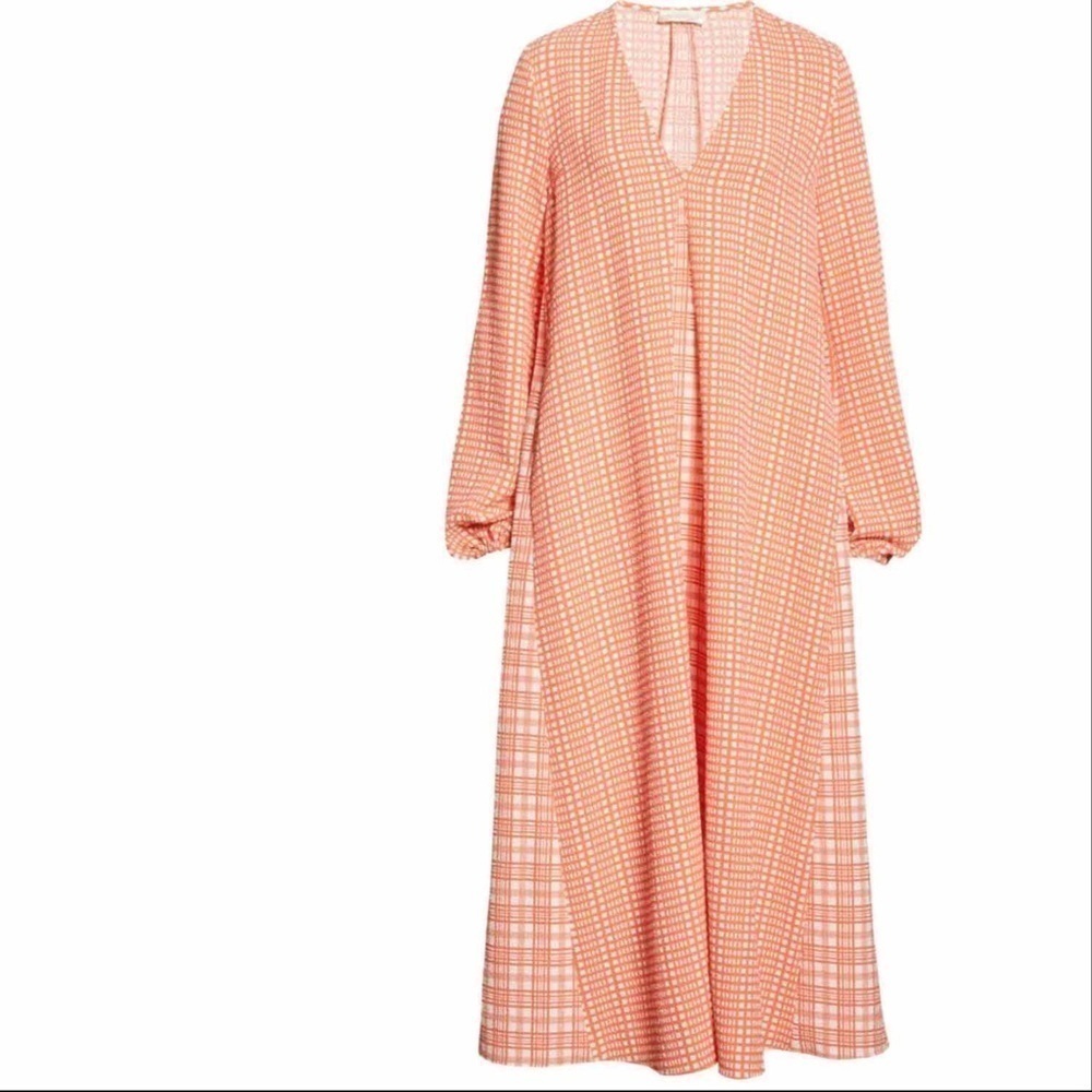 Stine Goya Leila Mixed Check Midi dress